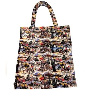 Paperchase Western Cowboy Wagon‎ Print Plastic Tote Bag